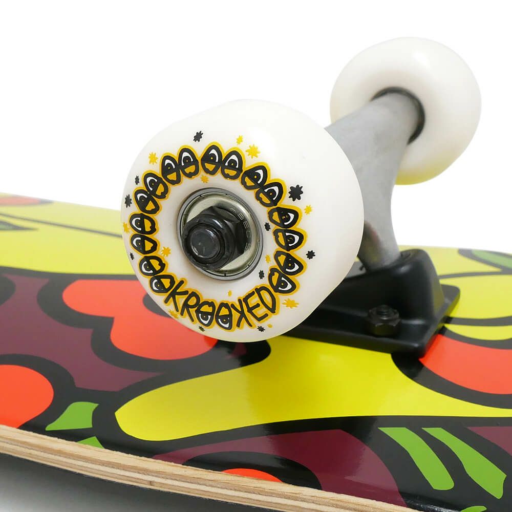 防水ケース付き KROOKED クルキッド コンプリートセット スケートボード完成品（子供用）SHMOO VIBES 7.3 スケートボード スケボー 2