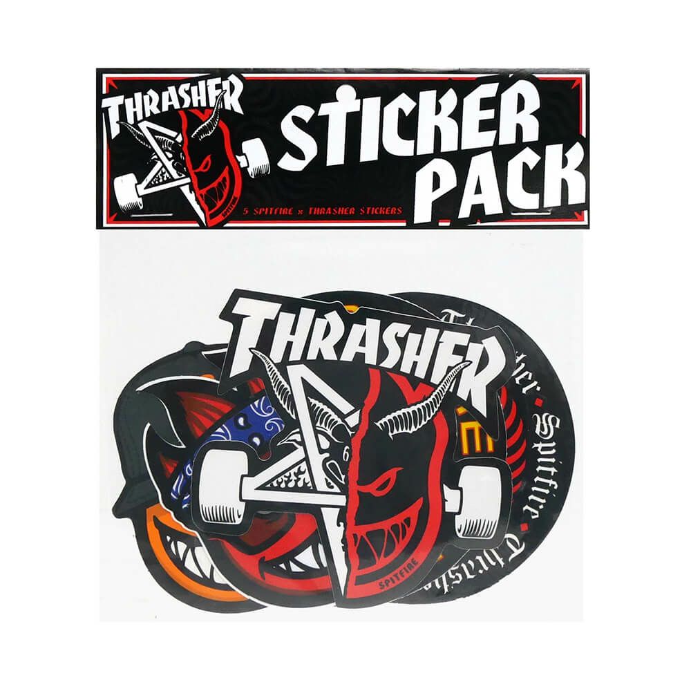 SPITFIRE STICKER PACK スピットファイヤー ステッカーパック THRASHER X SPITFIRE STICKER PACK スケートボード スケボー　1