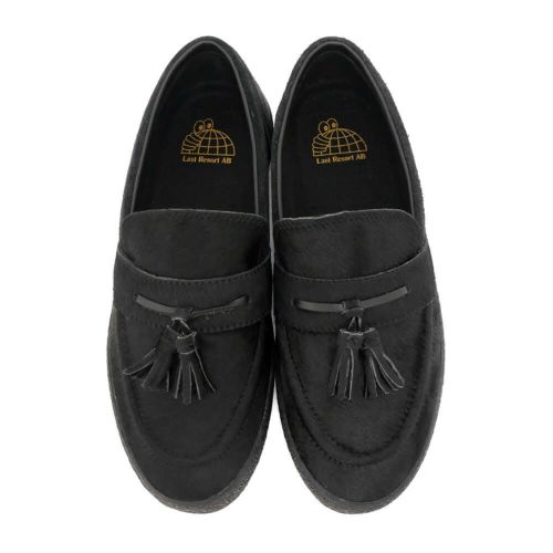 LAST RESORT AB SHOES ラストリゾートエービー シューズ スニーカー VM005 LOAFER PONY HAIR BLACK/BLACK スケートボード スケボー 3
