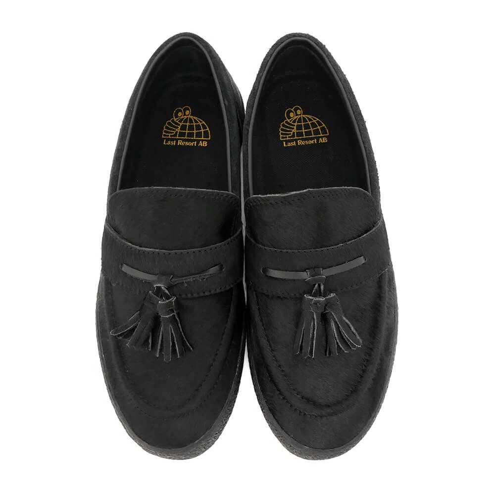 LAST RESORT AB SHOES ラストリゾートエービー シューズ スニーカー VM005 LOAFER PONY HAIR BLACK/BLACK スケートボード スケボー 3
