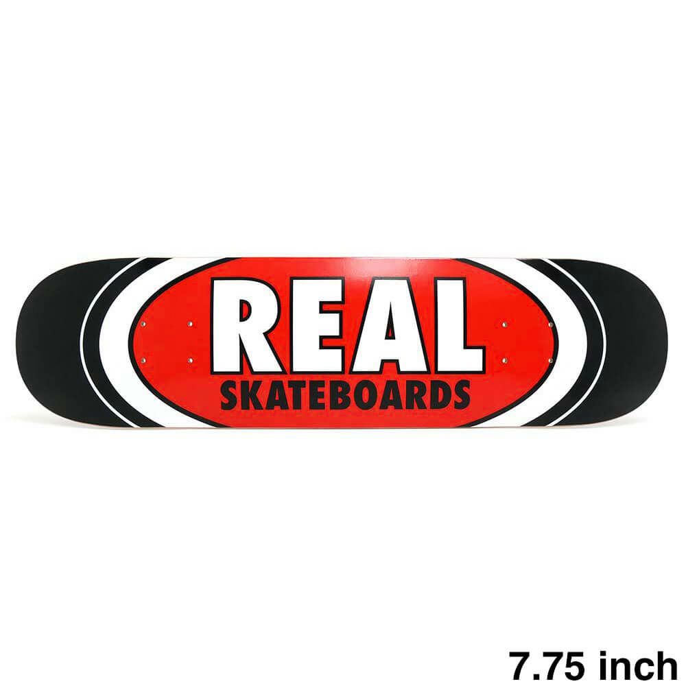 REAL DECK リアル デッキ TEAM CLASSIC OVAL BLACK/RED 7.75 スケートボード スケボー 1