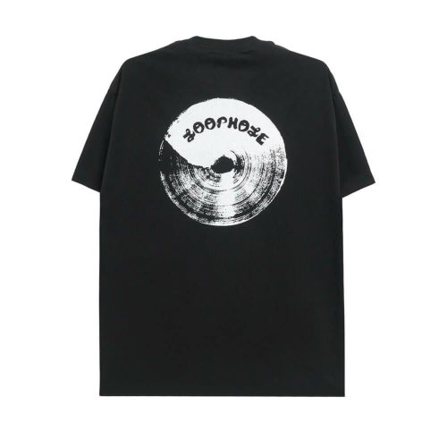 LOOP HOLE T-SHIRT ループホール Tシャツ BRUSH LOGO BLACK スケートボード スケボー 