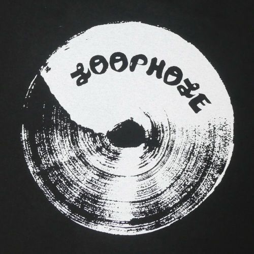 LOOP HOLE T-SHIRT ループホール Tシャツ BRUSH LOGO BLACK スケートボード スケボー 3