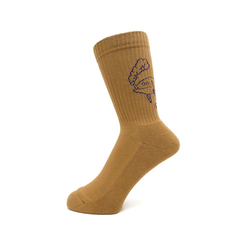 CHAOS FISHING CLUB SOCKS カオスフィッシングクラブ ソックス 靴下 1 PAC OSAKANAKUN BROWN スケートボード スケボー 1