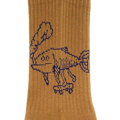 CHAOS FISHING CLUB SOCKS カオスフィッシングクラブ ソックス 靴下 1 PAC OSAKANAKUN BROWN スケートボード スケボー 4