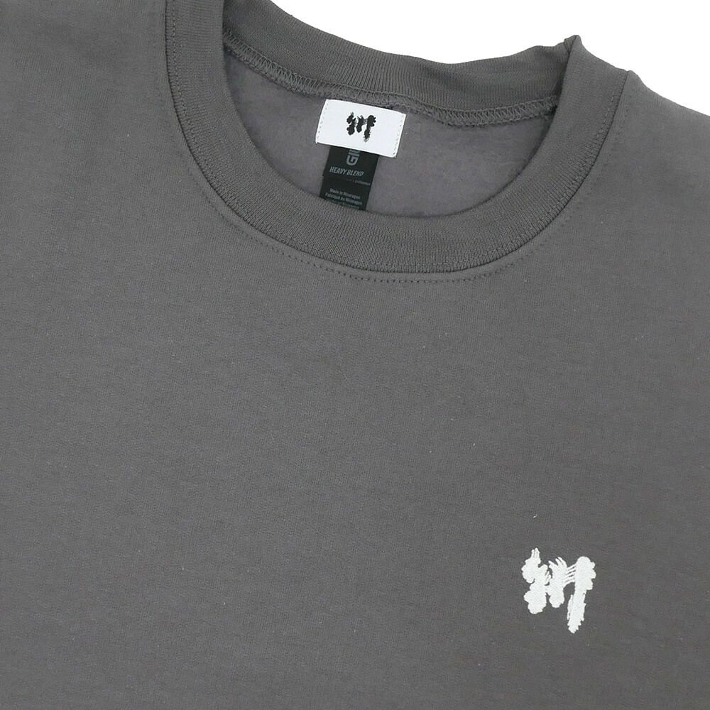  KAWA CREW SWEAT 川 トレーナー KAWA LOGO 1POINT SUMI/WHITE 刺繍ロゴ スケートボード スケボー 1