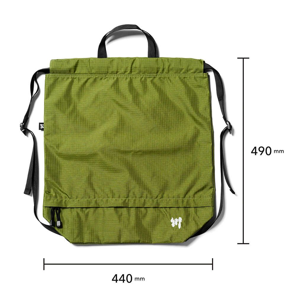 KAWA BACKPACK 川 バックパック リュック RIPSTOP KNAPSACK GREEN スケートボード スケボー 6