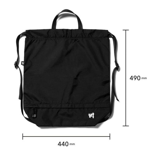 KAWA BACKPACK 川 バックパック リュック RIPSTOP KNAPSACK BLACK スケートボード スケボー 6