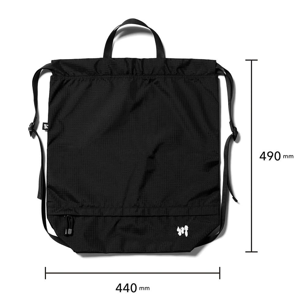 KAWA BACKPACK 川 バックパック リュック RIPSTOP KNAPSACK BLACK スケートボード スケボー 6