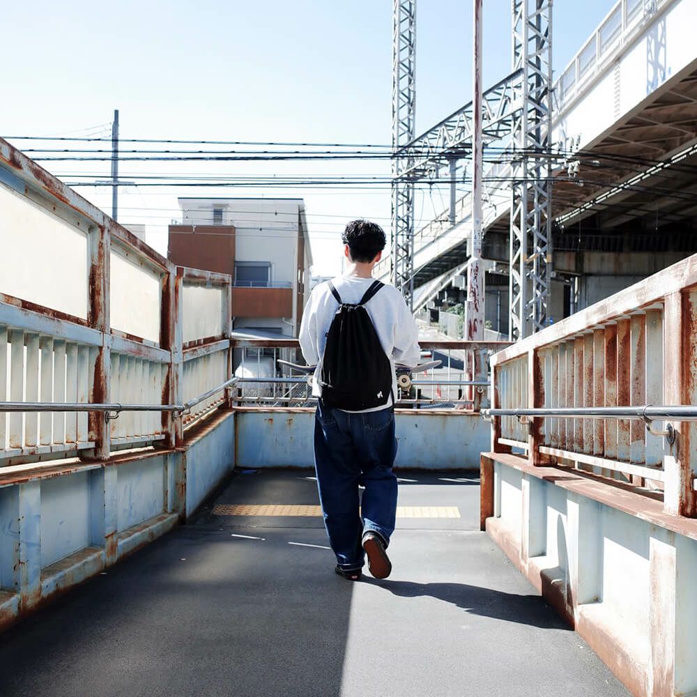 KAWA BACKPACK 川 バックパック リュック RIPSTOP KNAPSACK BLACK スケートボード スケボー 8