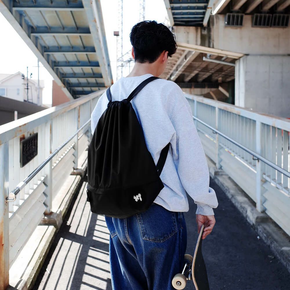 KAWA BACKPACK 川 バックパック リュック RIPSTOP KNAPSACK BLACK スケートボード スケボー 9