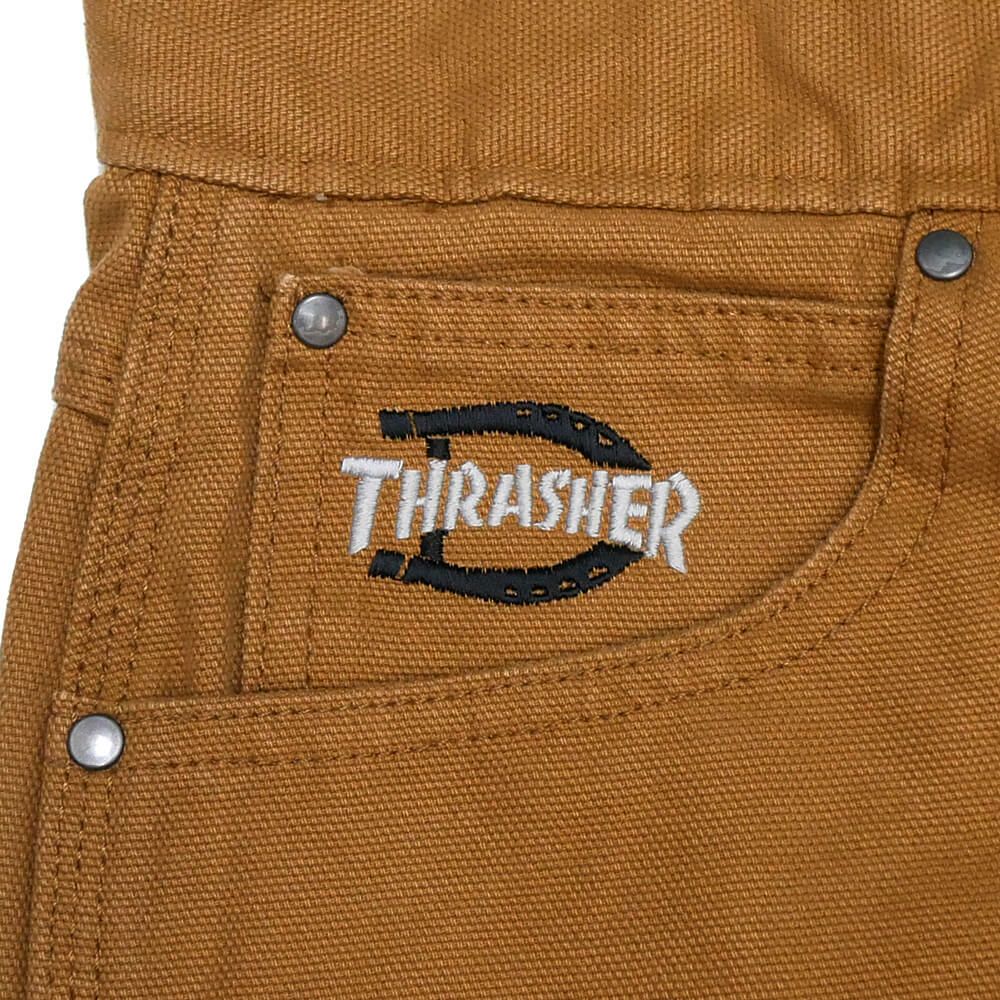 DICKIES SKATEBOARDING PANTS ディッキーズ スケートボーディング パンツ ジーンズ DICKIES x THRASHER DOUBLE KNEE BROWN スケートボード スケボー 8