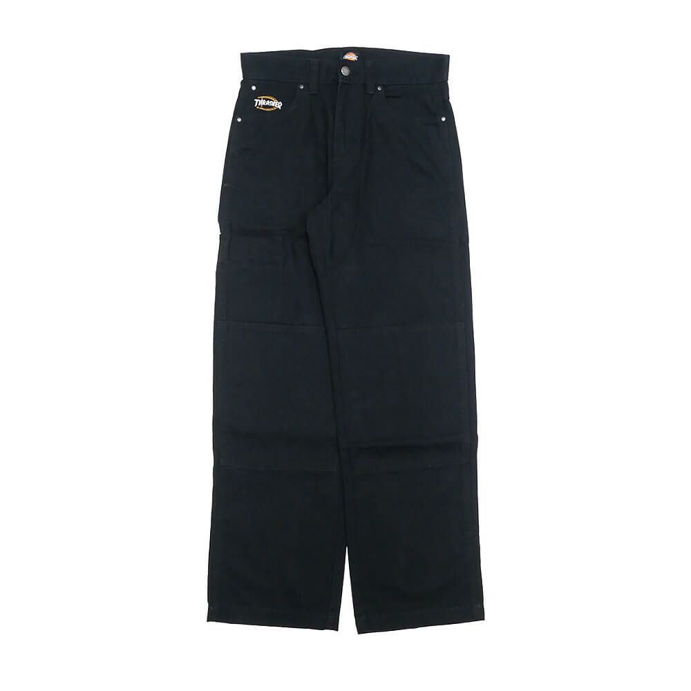 DICKIES SKATEBOARDING PANTS ディッキーズ スケートボーディング パンツ ジーンズ DICKIES x THRASHER DOUBLE KNEE BLACK スケートボード スケボー 