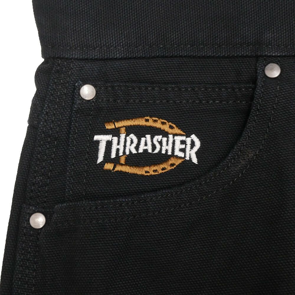 DICKIES SKATEBOARDING PANTS ディッキーズ スケートボーディング パンツ ジーンズ DICKIES x THRASHER DOUBLE KNEE BLACK スケートボード スケボー 8