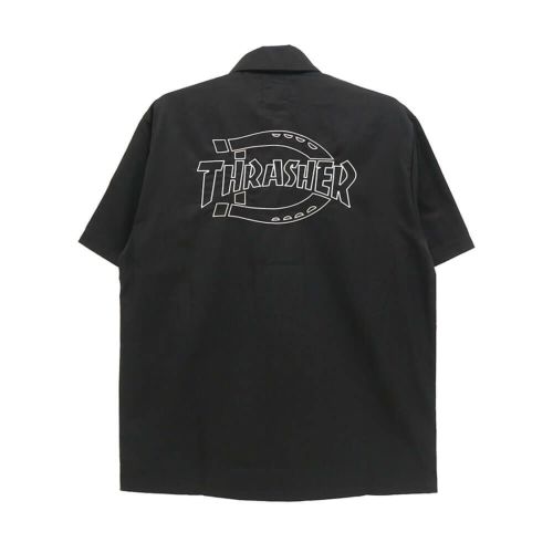 DICKIES SKATEBOARDING SHORT SLEEVE SHIRTS ディッキーズ スケートボーディング 半袖シャツ DICKIES x THRASHER CANVAS WORK BLACK スケートボード スケボー 