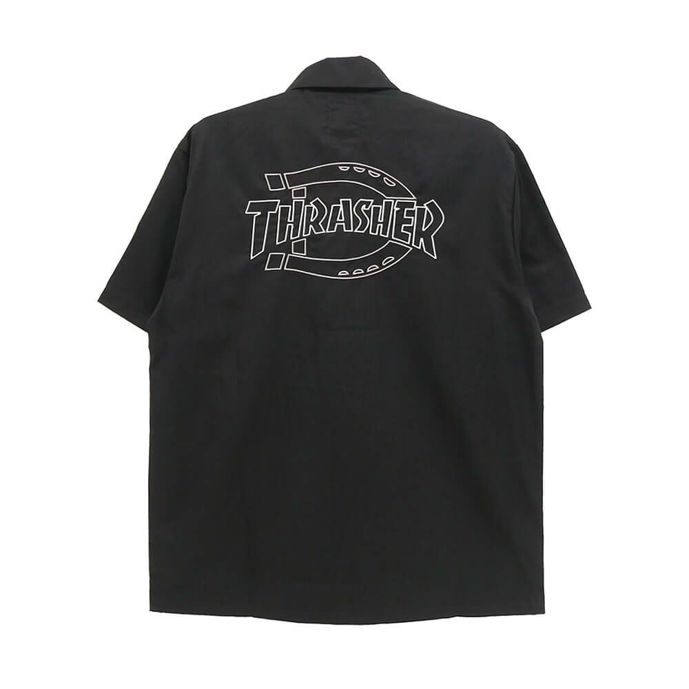 DICKIES SKATEBOARDING SHORT SLEEVE SHIRTS ディッキーズ スケートボーディング 半袖シャツ DICKIES x THRASHER CANVAS WORK BLACK スケートボード スケボー 