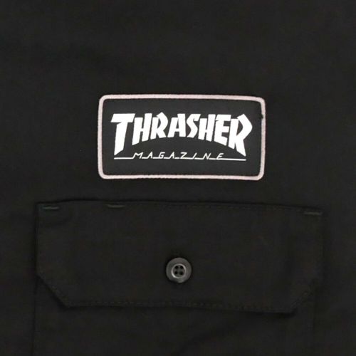 DICKIES SKATEBOARDING SHORT SLEEVE SHIRTS ディッキーズ スケートボーディング 半袖シャツ DICKIES x THRASHER CANVAS WORK BLACK スケートボード スケボー 3