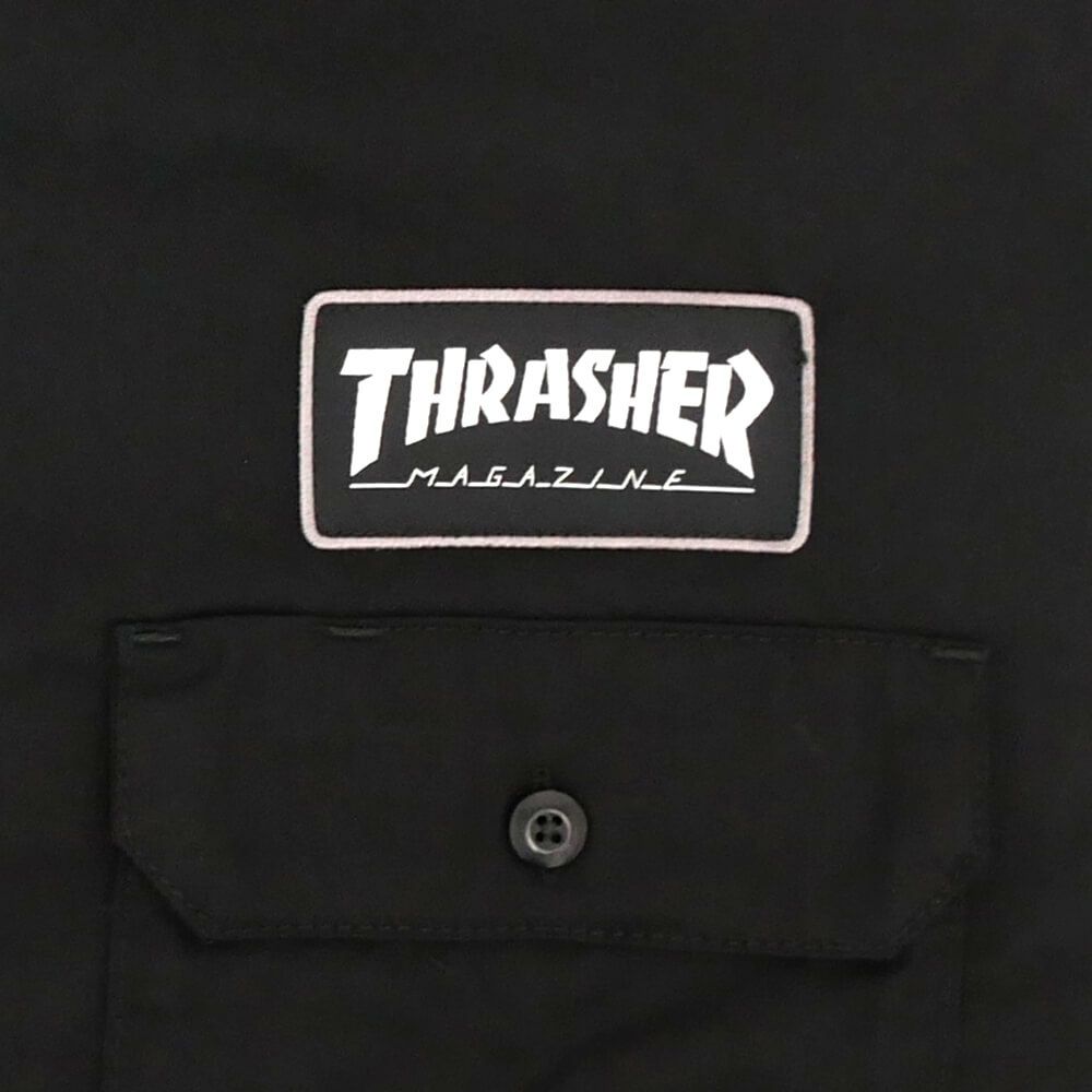 DICKIES SKATEBOARDING SHORT SLEEVE SHIRTS ディッキーズ スケートボーディング 半袖シャツ DICKIES x THRASHER CANVAS WORK BLACK スケートボード スケボー 3