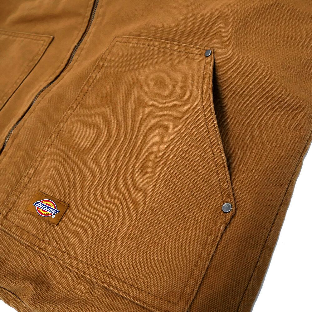 DICKIES SKATEBOARDING JACKET ディッキーズ スケートボーディング ジャケット DICKIES x THRASHER REVERSIBLE VEST BROWN スケートボード スケボー 3