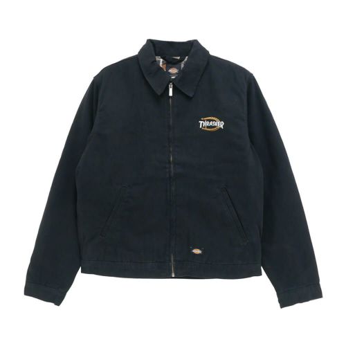 DICKIES SKATEBOARDING JACKET ディッキーズ スケートボーディング ジャケット DICKIES x THRASHER COTTON JACKET BLACK スケートボード スケボー 
