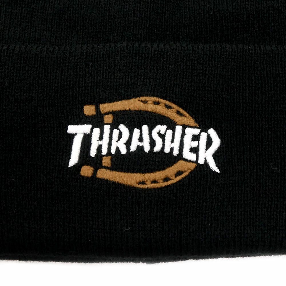 DICKIES SKATEBOARDING KNITCAP ディッキーズ スケートボーディング ニットキャップ DICKIES x THRASHER BEANIE BLACK スケートボード スケボー 2