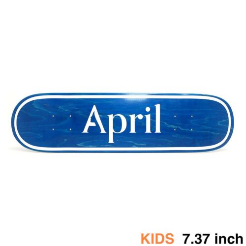 APRIL DECK エイプリル デッキ（子供用） TEAM OG LOGO BLUE INVERT MINI 7.37 スケートボード スケボー 1
