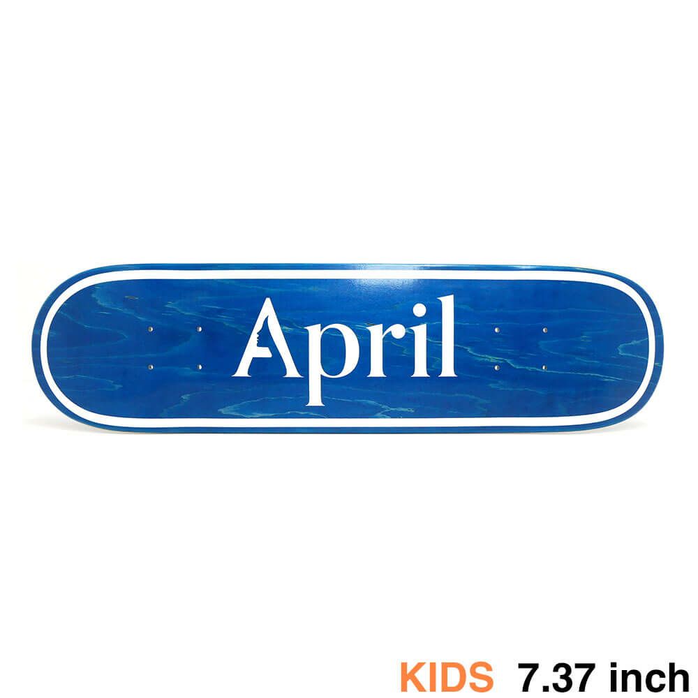 APRIL DECK エイプリル デッキ（子供用） TEAM OG LOGO BLUE INVERT MINI 7.37 スケートボード スケボー 1