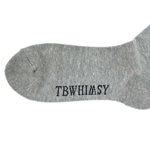 TIGHTBOOTH（TBPR）SOCKS タイトブース ソックス 靴下 LABEL LOGO GREY スケートボード スケボー 5