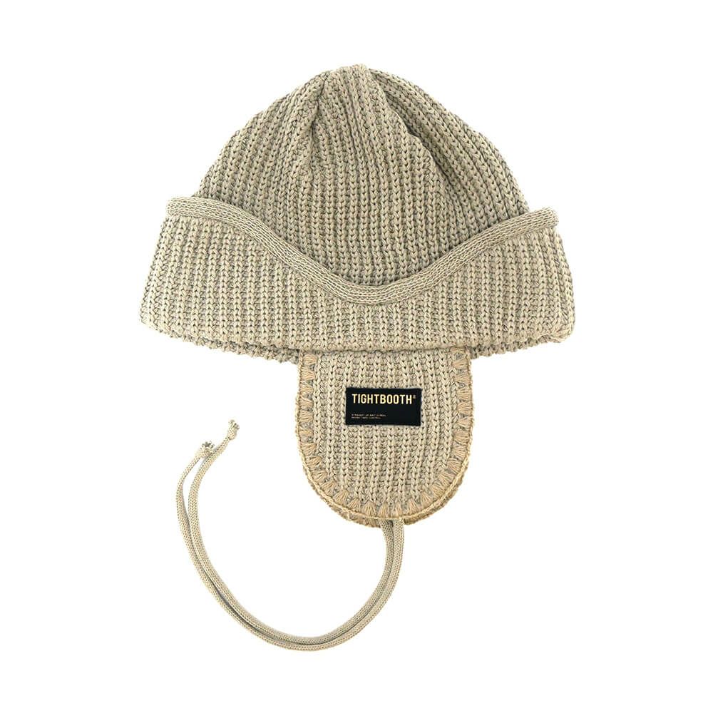 TIGHTBOOTH（TBPR）KNITCAP タイトブース ニットキャップ FLIGHT BEANIE LIGHT GREY スケートボード スケボー 
