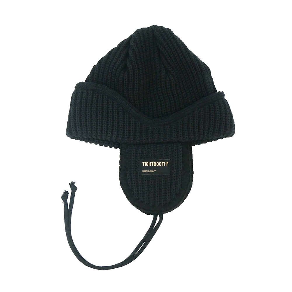 TIGHTBOOTH（TBPR）KNITCAP タイトブース ニットキャップ FLIGHT BEANIE BLACK スケートボード スケボー 