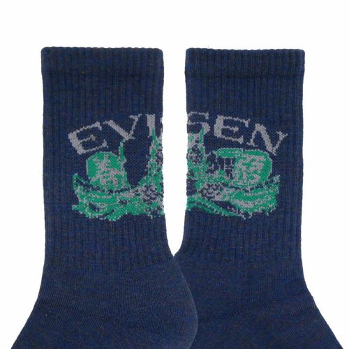 EVISEN SOCKS エビセン ソックス 靴下 DRAGON NAVY スケートボード スケボー 4