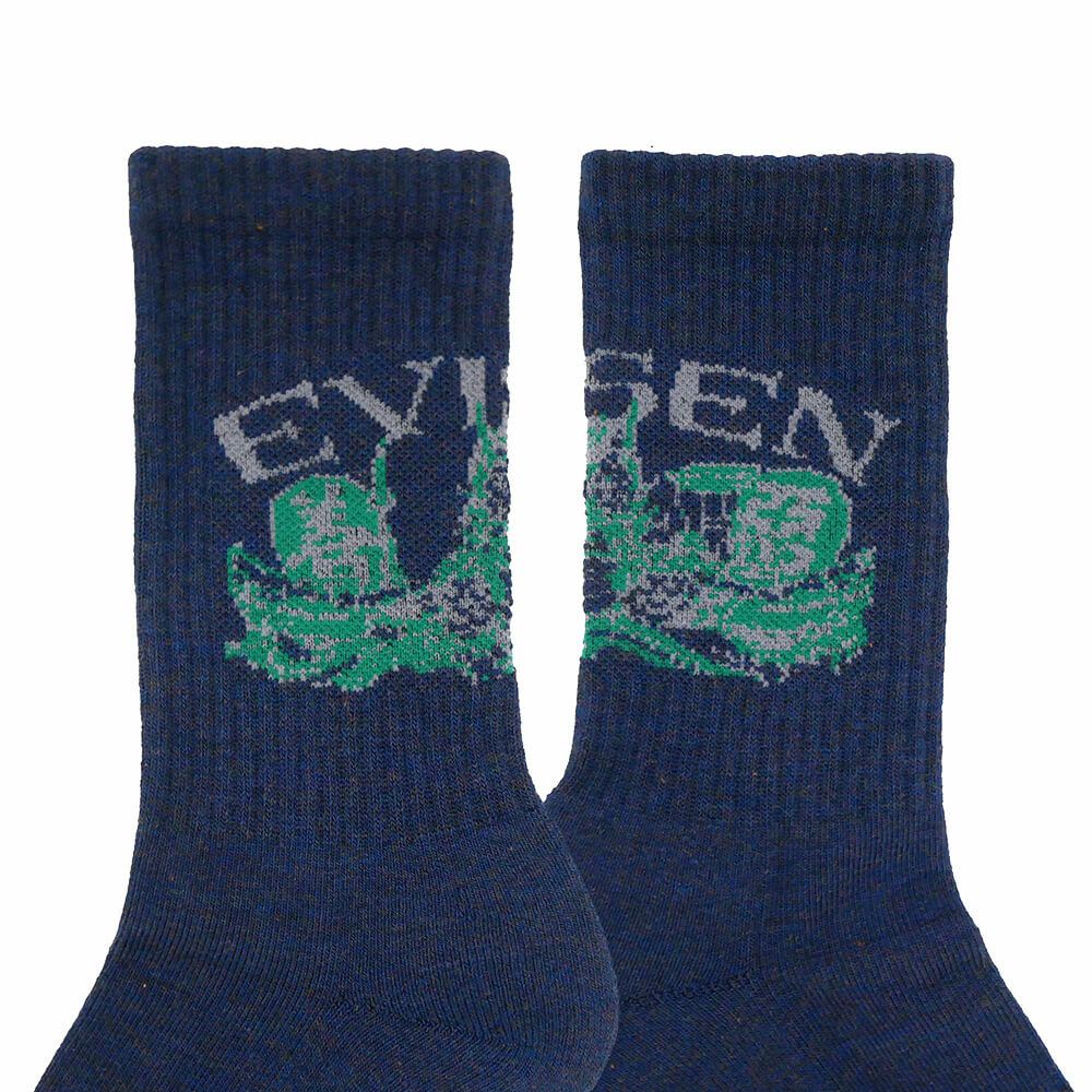 EVISEN SOCKS エビセン ソックス 靴下 DRAGON NAVY スケートボード スケボー 4