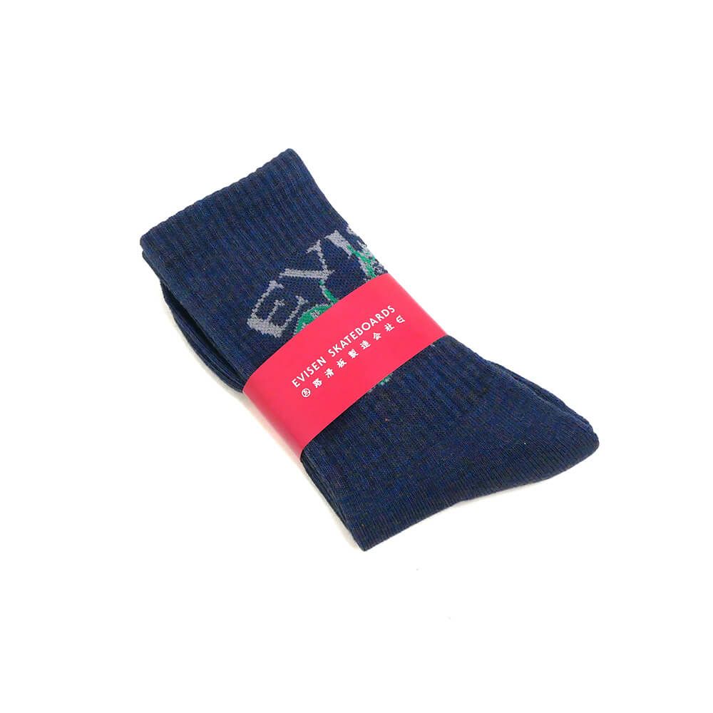 EVISEN SOCKS エビセン ソックス 靴下 DRAGON NAVY スケートボード スケボー 6