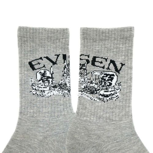 EVISEN SOCKS エビセン ソックス 靴下 DRAGON GREY スケートボード スケボー 4
