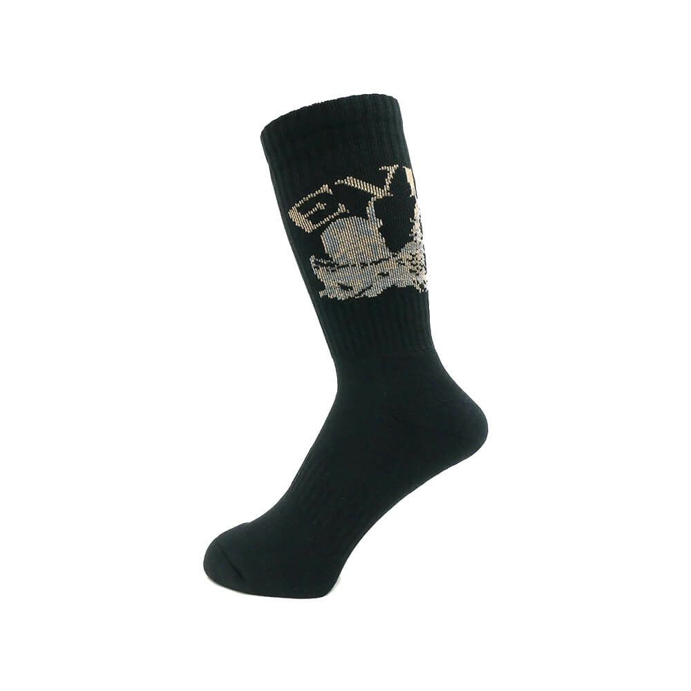  EVISEN SOCKS エビセン ソックス 靴下 DRAGON BLACK スケートボード スケボー 1