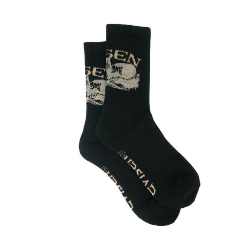  EVISEN SOCKS エビセン ソックス 靴下 DRAGON BLACK スケートボード スケボー 3