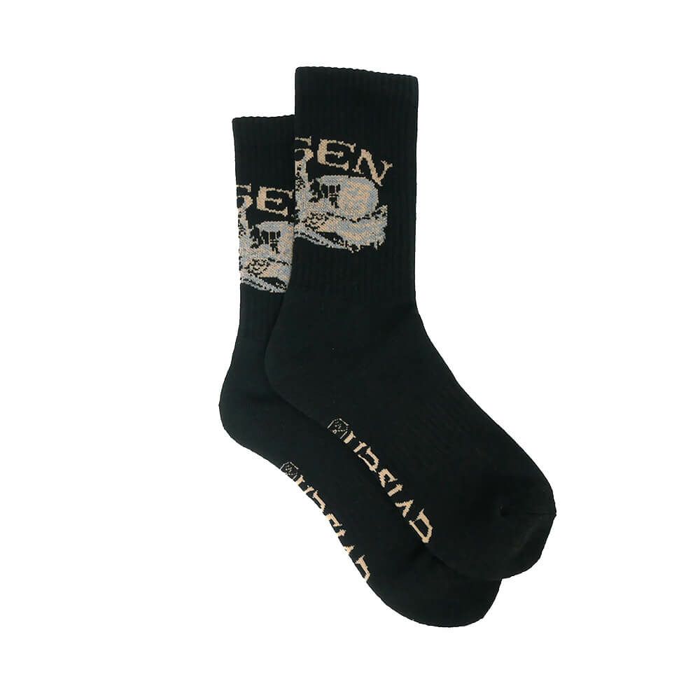  EVISEN SOCKS エビセン ソックス 靴下 DRAGON BLACK スケートボード スケボー 3