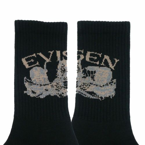  EVISEN SOCKS エビセン ソックス 靴下 DRAGON BLACK スケートボード スケボー 4
