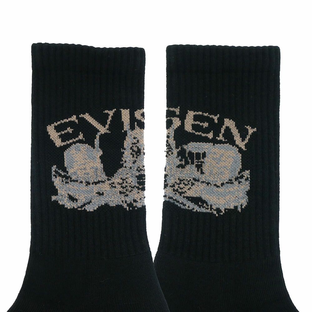  EVISEN SOCKS エビセン ソックス 靴下 DRAGON BLACK スケートボード スケボー 4