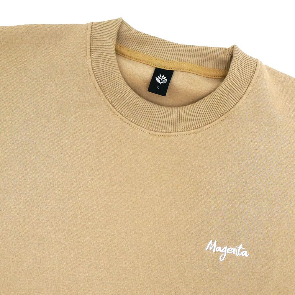 MAGENTA CREW SWEAT マゼンタ トレーナー SCRIPT BEIGE スケートボード スケボー 1