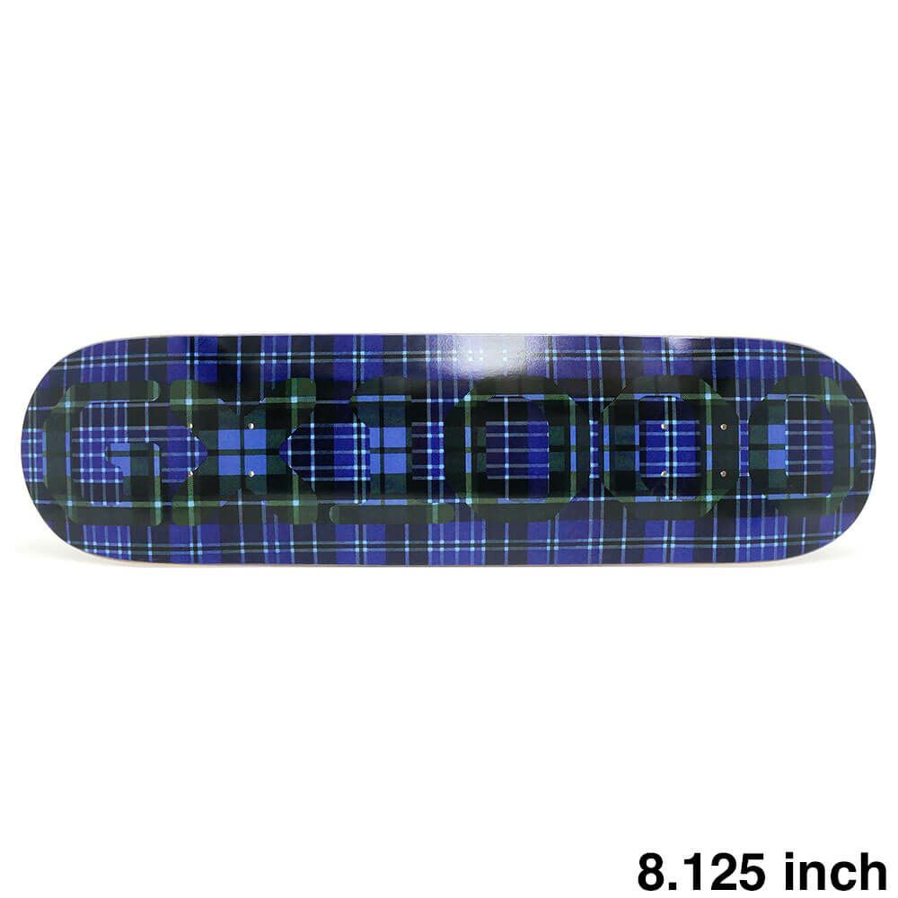 GX1000 DECK ジーエックス1000 デッキ TEAM OG LOGO BLUE TARTAN 8.125 スケートボード スケボー 1