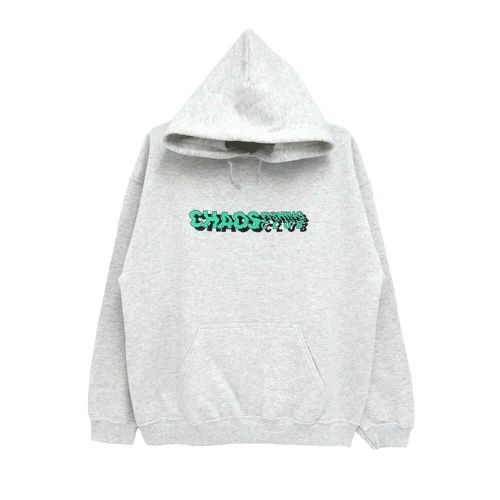 CHAOS FISHING CLUB HOOD カオスフィッシングクラブ パーカー ROAD OF THE SEA GREY スケートボード スケボー 1