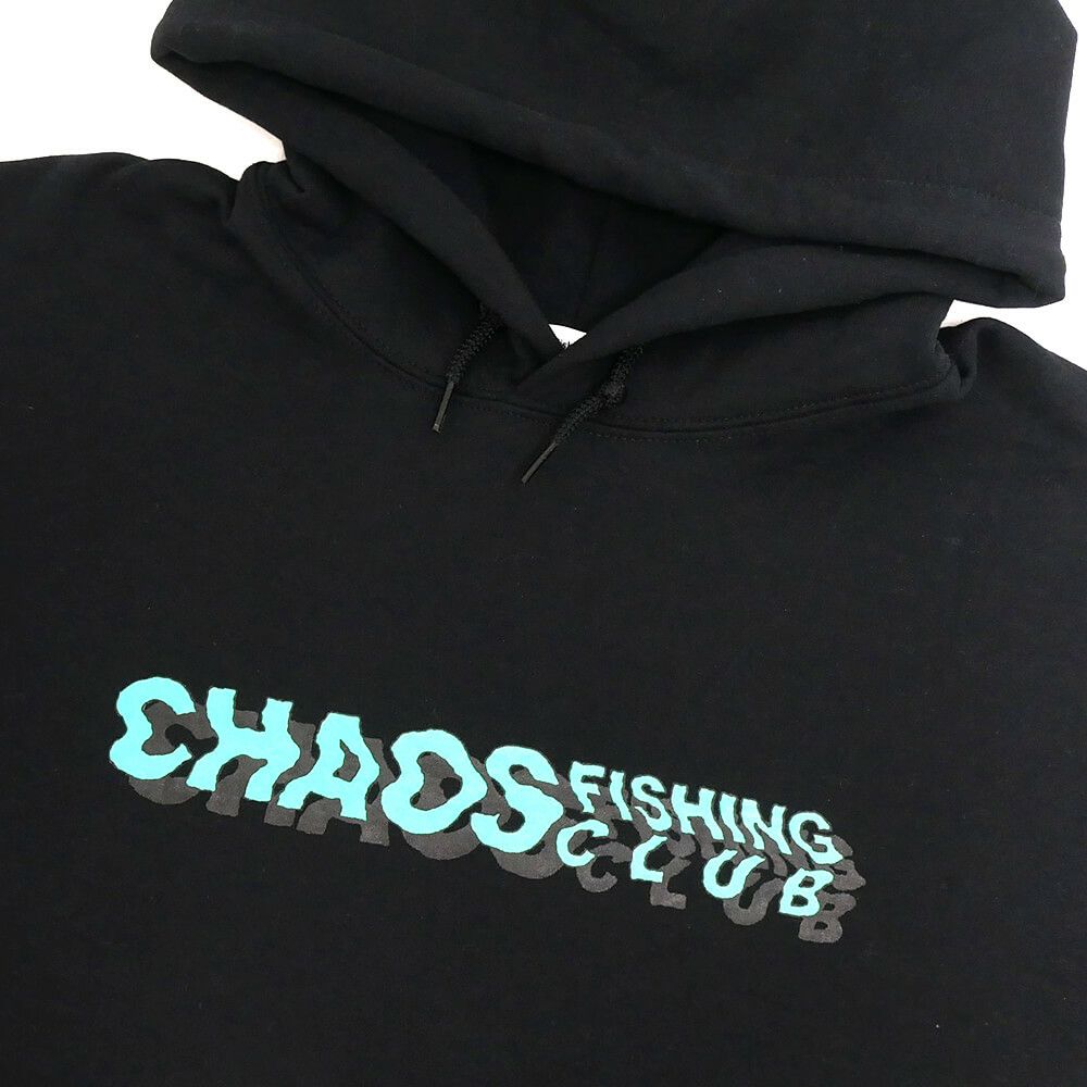CHAOS FISHING CLUB HOOD カオスフィッシングクラブ パーカー ROAD OF THE SEA BLACK スケートボード スケボー 2