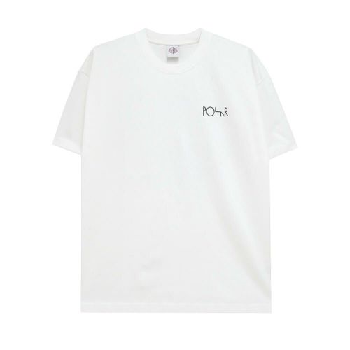 POLAR T-SHIRT ポーラー Tシャツ FILL LOGO SEARCHING FOR PEACE WHITE スケートボード スケボー 1