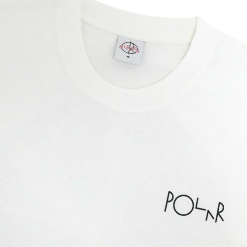 POLAR T-SHIRT ポーラー Tシャツ FILL LOGO SEARCHING FOR PEACE WHITE スケートボード スケボー 2