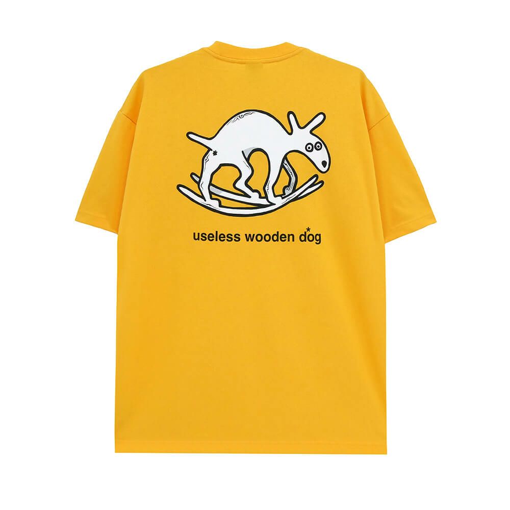 POLAR T-SHIRT ポーラー Tシャツ USELESS WOODEN DOG YELLOW スケートボード スケボー 