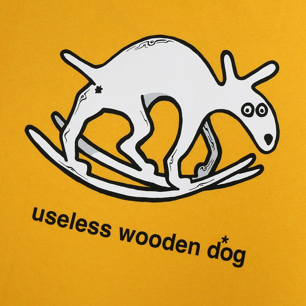 POLAR T-SHIRT ポーラー Tシャツ USELESS WOODEN DOG YELLOW スケートボード スケボー 3