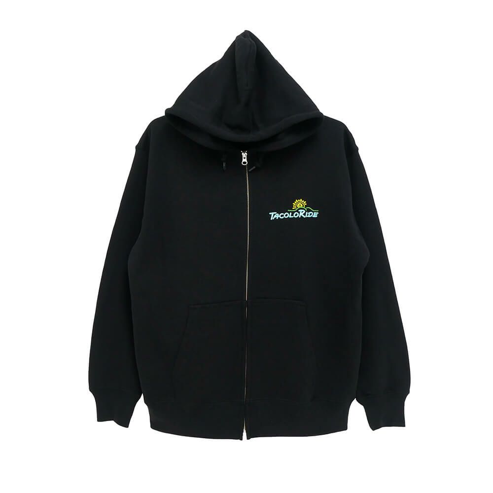 MAGICAL MOSH MISFITS HOOD マジカルモッシュミスフィッツ パーカー TACO RIDE x COLOR COMMUNICATIONS x MXMXM ZIP HOODIE BLACK スケートボード スケボー 1