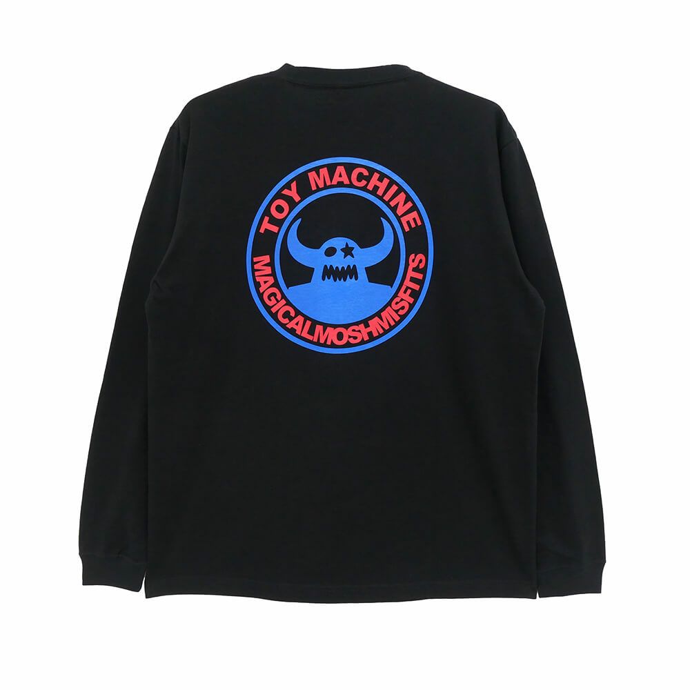 MAGICAL MOSH MISFITS LONG SLEEVE マジカルモッシュミスフィッツ ロングスリーブTシャツ TOY MACHINE x MxMxM MAGICAL MOSH FIST BLACK スケートボード スケボー 