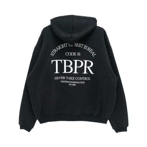  TIGHTBOOTH（TBPR）HOOD タイトブース パーカー STRAIGHT UP BLACK スケートボード スケボー 